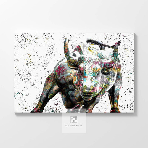 Pintura artística de graffiti de Wall Street Taurus