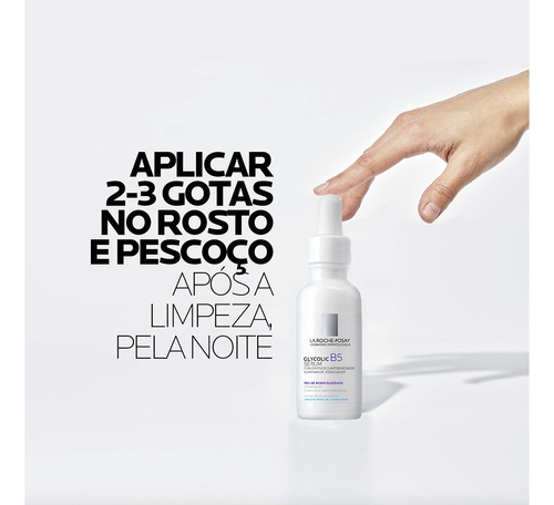 Sérum Concentrado Glycolic B5 30ml La Roche-posay Todo Tipo De Pele Noite
