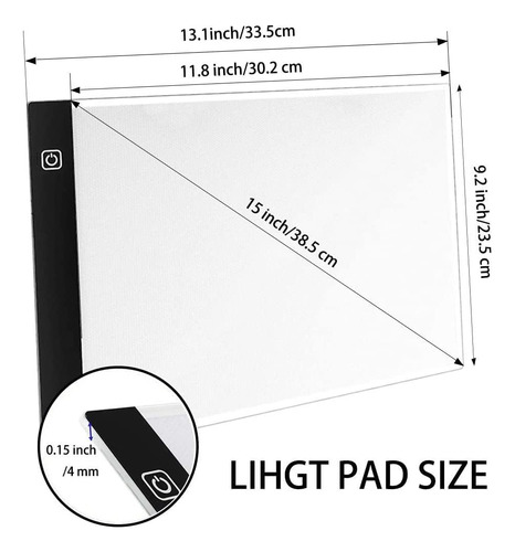 Kit De Luz A4 Soporte De Metal - Tablero De Luz Led Dia...