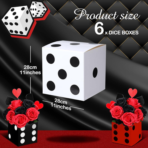 Tinlade 6 Piezas Grandes Dados De Casino Cajas 11 En ...