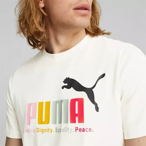 Camiseta Puma Hombre Beige Original Talla Xl