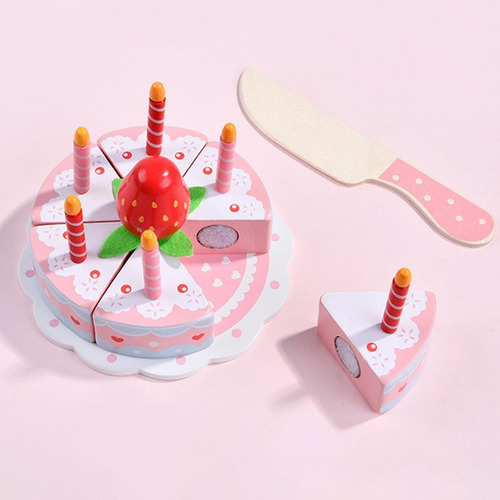 Juguete De Madera Para Pastel De Cumpleaños, Juguete Para