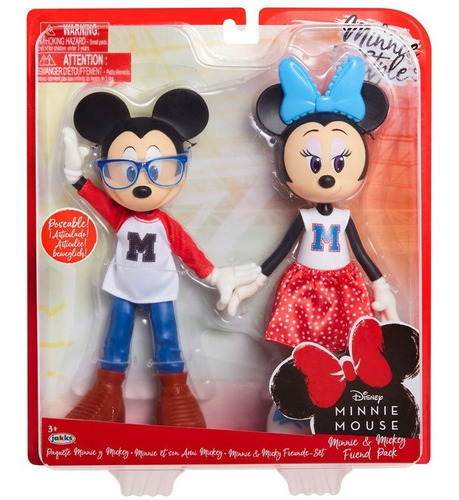 Set De 2 Figuras De Minnie Y Mickey Mouse Jakks Pacific