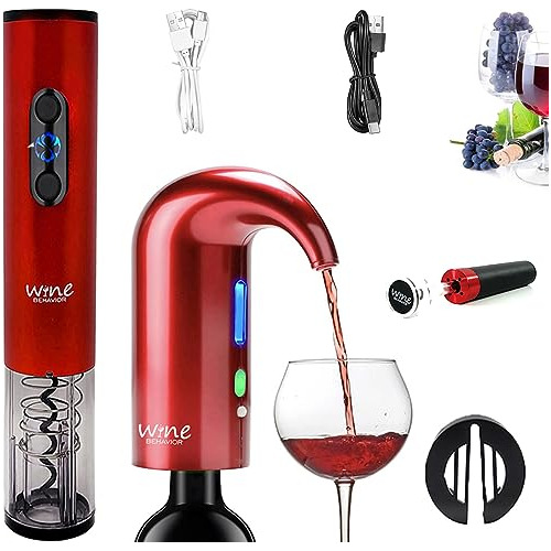 Electric Wine Opener Set, Rechargeable Electric Wine Aerator