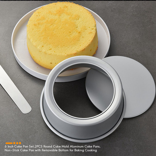 Juego De Moldes For Tartas De 6 Pulgadas, 2 Moldes Redondos