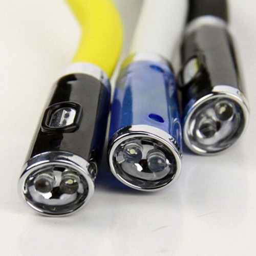 Imagen 4 de 7 de Luz Lectura Led Doble Flexible Cuello Portatil A Pilas