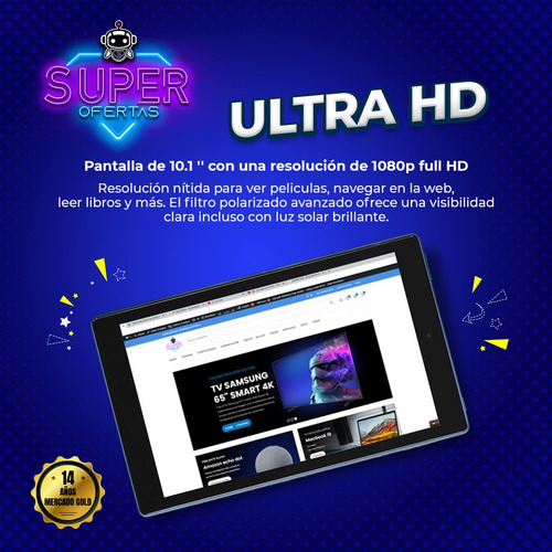 Imagen 3 de 8 de Tablet Amazon Fire Hd 10 2gb Ram 32gb + Alexa = Samsung Tab