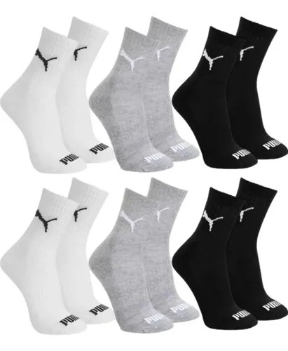 Kit 6x Pares Meia Esportiva Unisex Cano Médio Puma 4530/4795