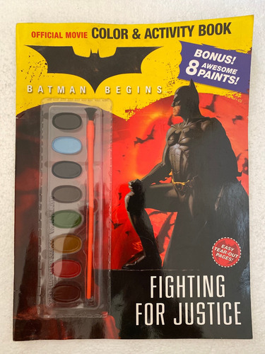 Libro Colorear Acuarela Batman Begins Fighting For Justice (Usado)