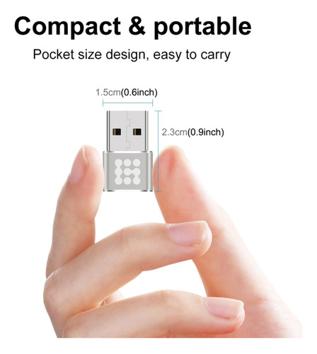 Soporte De Adaptador Usb-c Hembra A Usb 2.0 Macho De Aleació