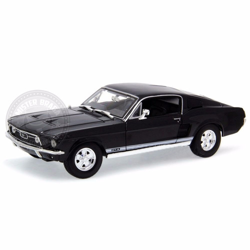 Miniatura Ford Mustang Gta Fastback 1967 Preto Maisto 1/18