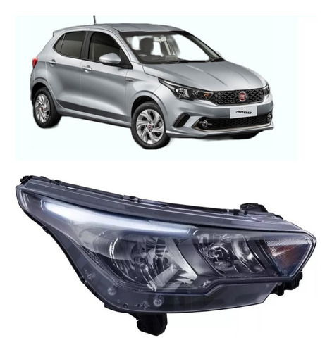 Óptica Con Led P/ Fiat Argo  Cronos 2017 2018 2019 2020 