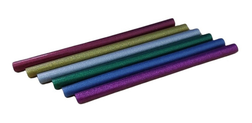 Silicona En Barra Gruesa Colores Glitter 11mm .