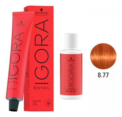 Kit Igora Royal 8.77 +1 Oxidante Coloracion Schwarzkopf