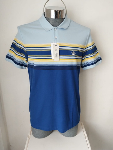 Playera (polo) Azul Penguin Talla Mediana (m) Mod.ocks3005op