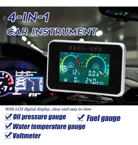 Pantalla Lcd Universal De Temperatura De Voltaje De Camión P