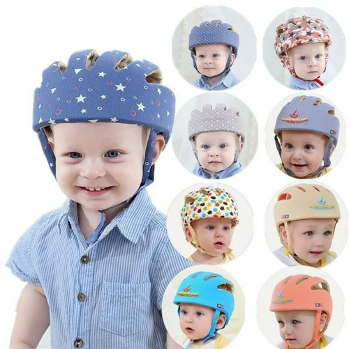 Casco Protector Para Bebes Antigolpes  Ajustable Colores 