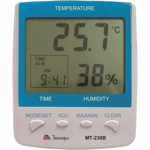 Reloj Temperatura Termohigrómetro Minipa Portátil Mt-230b