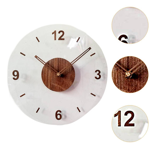 Reloj De Pared, Decoración Colgante, Número 4 Marrón