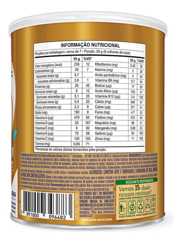 Complemento Alimentar Nutren Senior Sem Sabor 370g