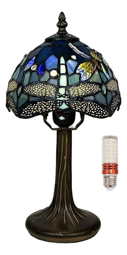 Lgww Tiffany Style Lámpara De Mesa Estilo Libélula Árbol Raí