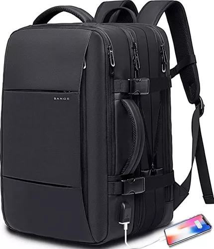 Mochila de viaje para hombres y mujeres, mochila de transporte expandible  aprobada por vuelos de 40L, Negro, L, Mochila de viaje