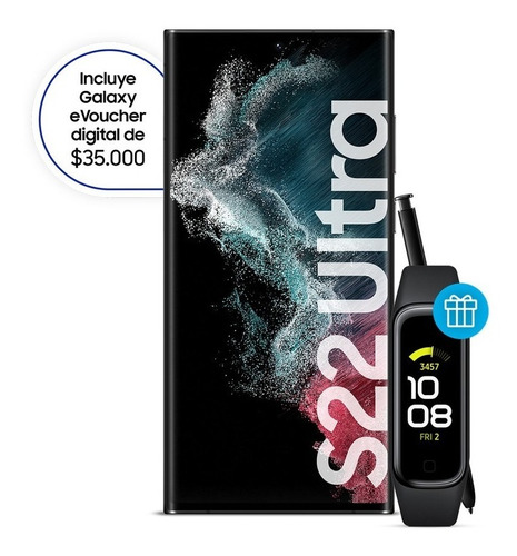 Samsung Galaxy S22 Ultra 256gb 12gb Negro + Fit2 + Evoucher