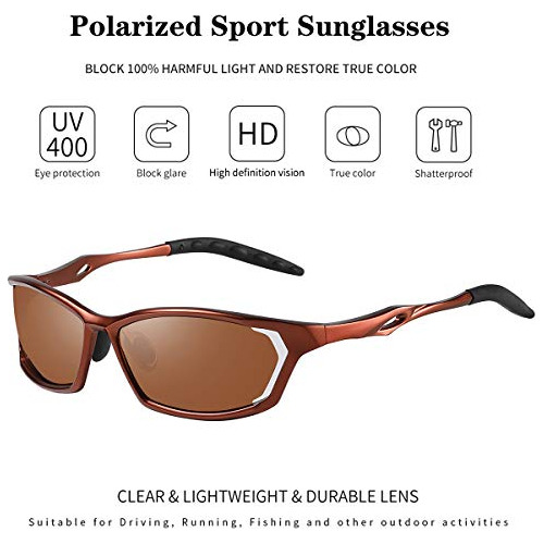 Gafas De Sol Deportivas Polarizadas Hombres, Montura De...