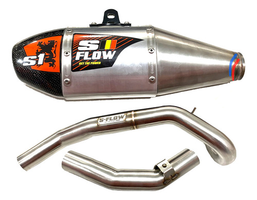 Escapamento Completo Crf 250f Sflow Bico Carbono S Flow