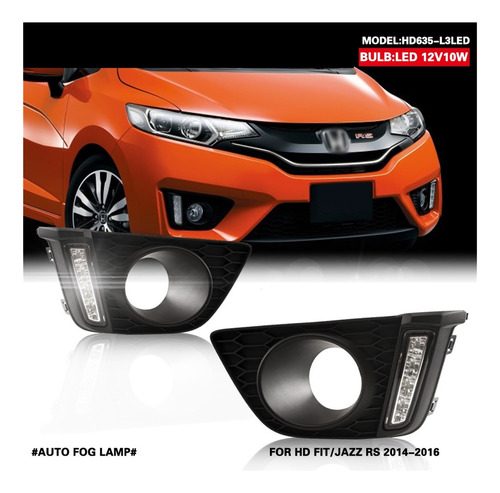 Para Honda 14-16 Fit Rs Led Faróis De Neblina Dianteiros Gk5