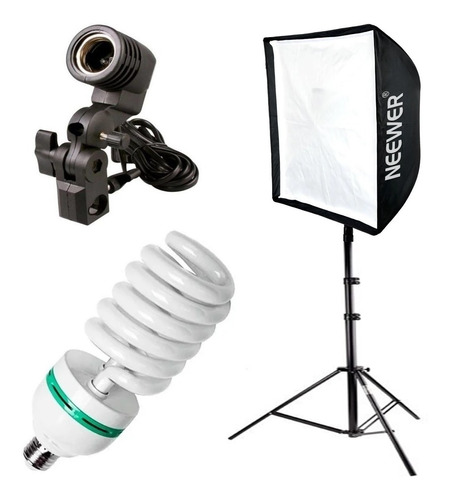 Softbox Neewer 70x70 + Lampada 150w + Soquete -e27 + Tripé