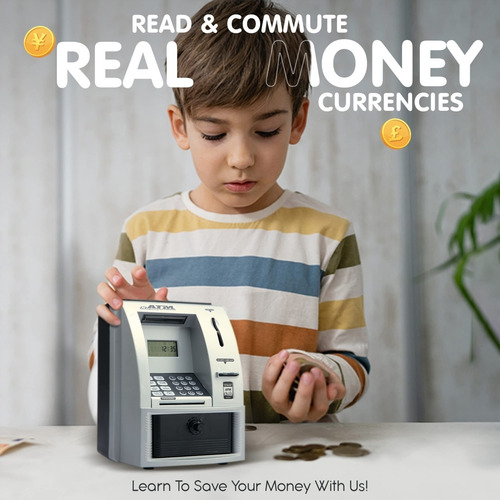 Cofrinho Atm Inteligente Para Mini Caixa Eletrônico Com