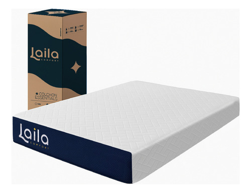 Colchon Matrimonial De Espuma Memory Foam En Caja 135x190x15, Laila Essentials