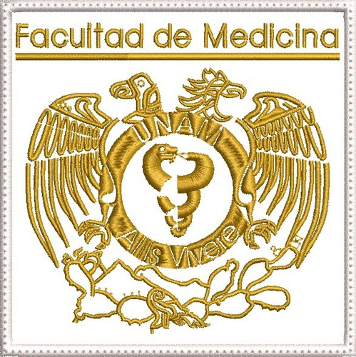 Escudo Facultad De Medicina, Parche Bordado, Termoadhesivo.