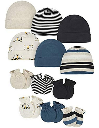 Conjunto De Gorro Y Manoplas De 12 Piezas Para Bebés De La M