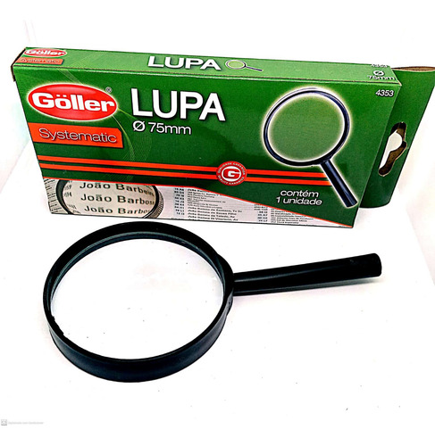 Lupa De Mão Systematic 75mm Lente De Aumento Goller