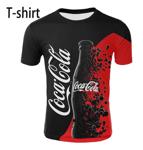 Camisa Divertida 3d De Coca Cola Causal Clothing