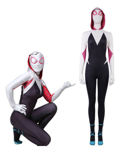 Traje Disfraz Hombre Araña Adulto Niña Stacy Spiderman Gwen2