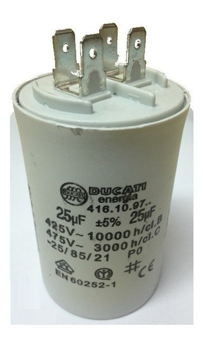 Capacitador Condensador Ducati 25mf 450v Pedrollo 1/2hp Pkm6