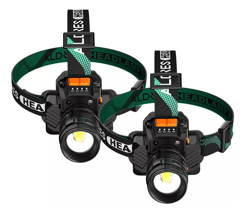 2 Faros Delanteros Recargables Con Sensor Impermeable Superb