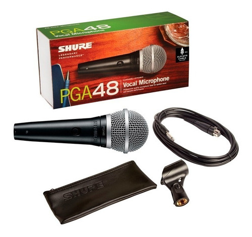 Microfono Shure Pga48 Qtr + Funda + Cable + Pipeta *yulmar*