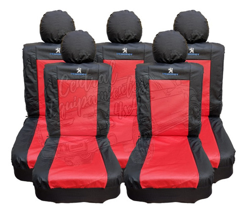 Fundas Cubre Asiento Eco Cuero Universal Con Logo Peugeot