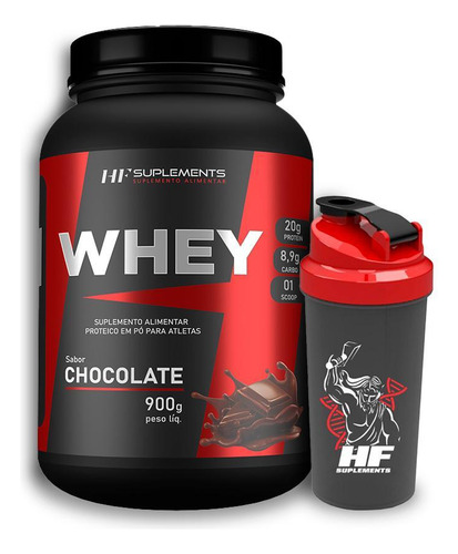 Whey Protein Chocolate 900g + Coqueteleira