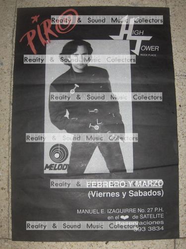 Piro Poster High Tower 1992 Original Melody Ritmo Peligroso