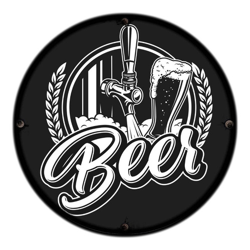 #240 - Cuadro Decorativo Vintage 20 Cm / Beer Cerveza Cartel