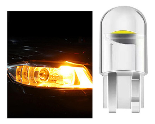 10 Uds T10 Luces De Coche Cob Luces De Marcador Amarillo