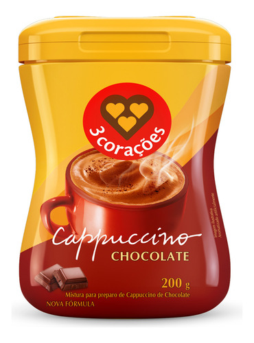 Cappuccino Chocolate Pote 200 G 3 Corações