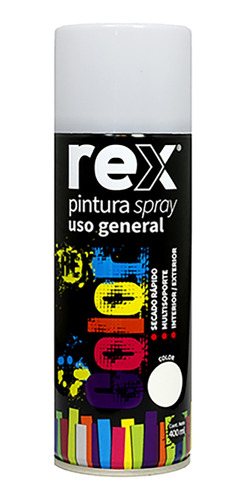 Pintura Spray Rex Uso General Blanco Mate 400ml