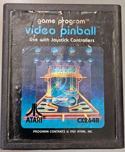 Juego De Atari 2600 Video Pinball Detalle En Etiqueta (Usado)