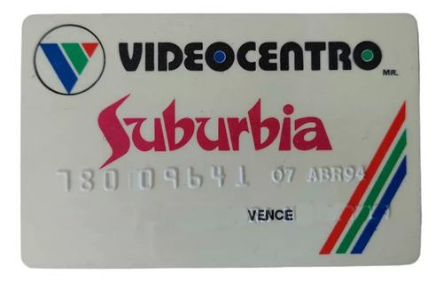 Tarjeta De Crédito Videocentro Suburbia 90s